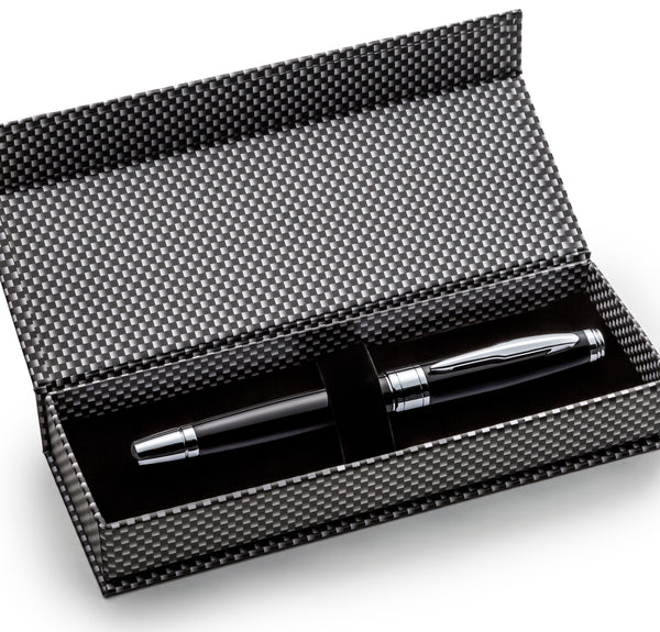 Black Fountain Pen Set with Schmidt Fine Nib