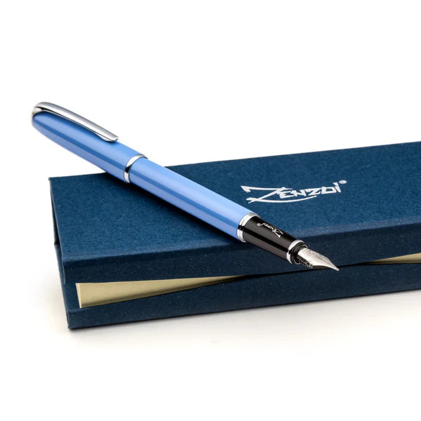 Sky Blue Fountain Pen Set with Schmidt Fine Nib