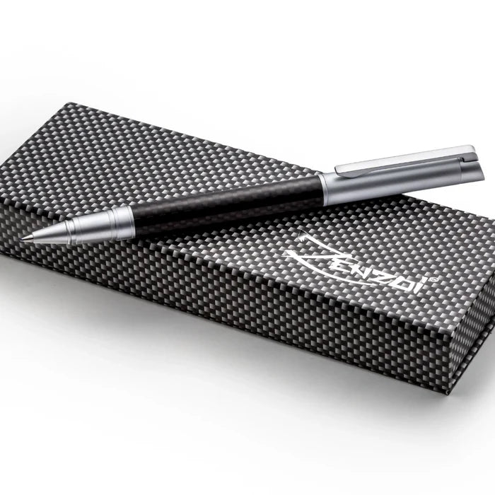 Carbon Fiber Rollerball Pen Set with Schneider Ink Refill - Matte Finish