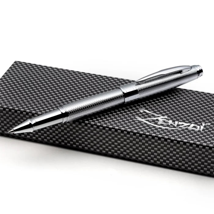 Chrome Rollerball Pen Set with Schneider Ink Refill