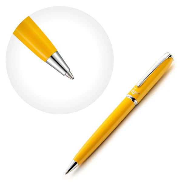 Yellow Ballpoint Pen Set with Ink Schmidt Refill
