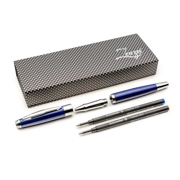 Blue Rollerball Pen Set with Schneider Ink Refill