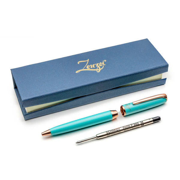 Turquoise Ballpoint Pen Set with Ink Schmidt Refill