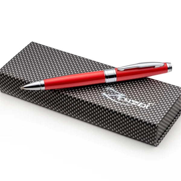Red Ballpoint Pen Set with Ink Refills and Gift Box