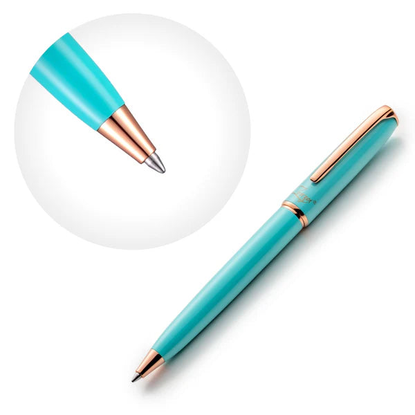 Turquoise Ballpoint Pen Set with Ink Schmidt Refill