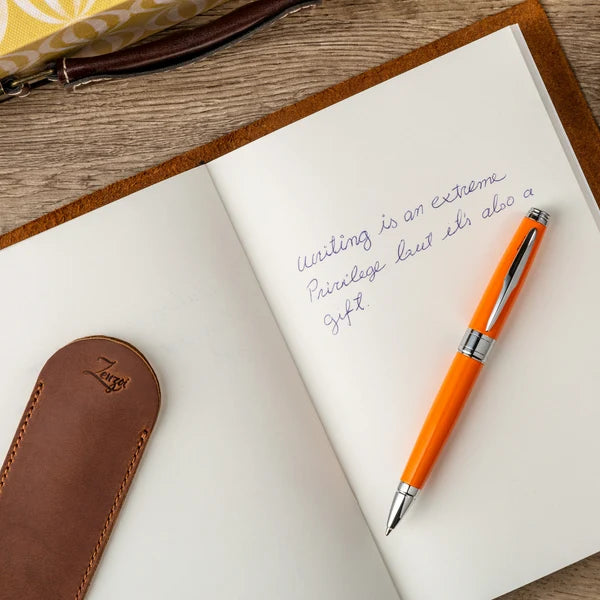 Orange Ballpoint Pen Set with Ink Refills