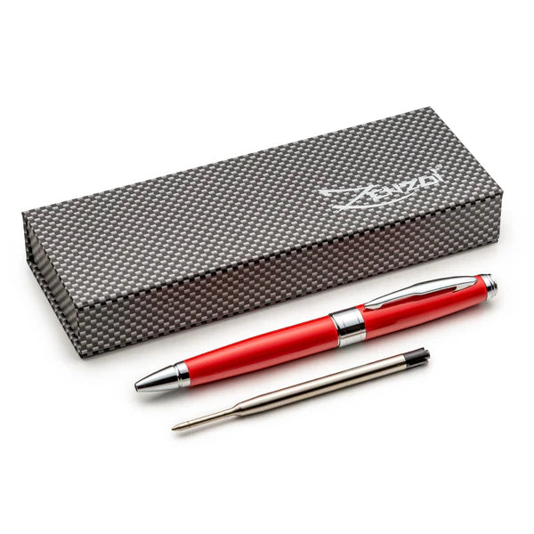 Red Ballpoint Pen Set with Ink Refills and Gift Box