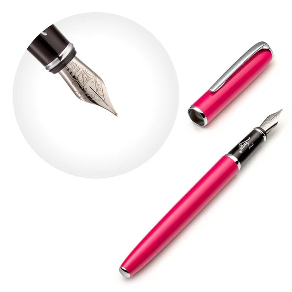 Pink Fountain Pen Set with Schmidt Fine Nib