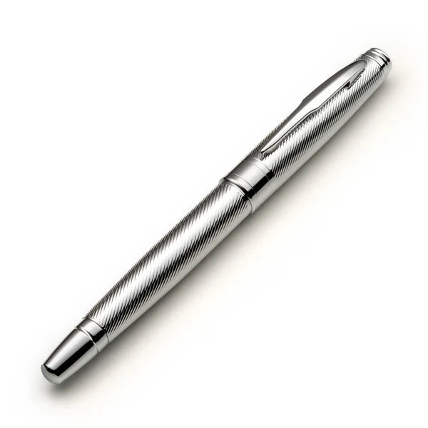 Chrome Rollerball Pen Set with Schneider Ink Refill