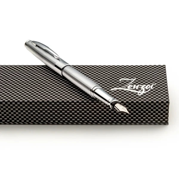 Chrome Fountain Pen Set with Schmidt Fine Nib