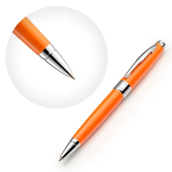Orange Ballpoint Pen Set with Ink Refills