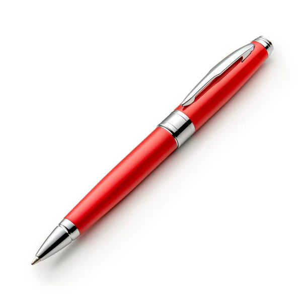 Red Ballpoint Pen Set with Ink Refills and Gift Box